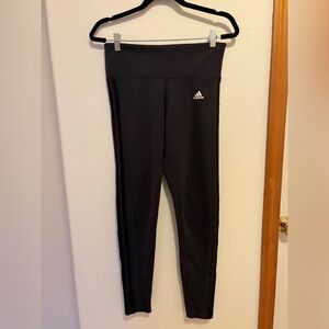 Adidas Women High Waisted Dark Grey Athletic Leggings